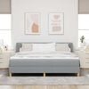 vidaXL Cama Box com colch&atilde;o Cinzento-claro 180 x 200 cm tecido