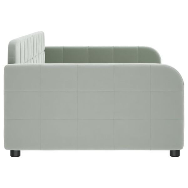 vidaXL Sof&aacute;-cama 100x200 cm veludo cinzento-claro