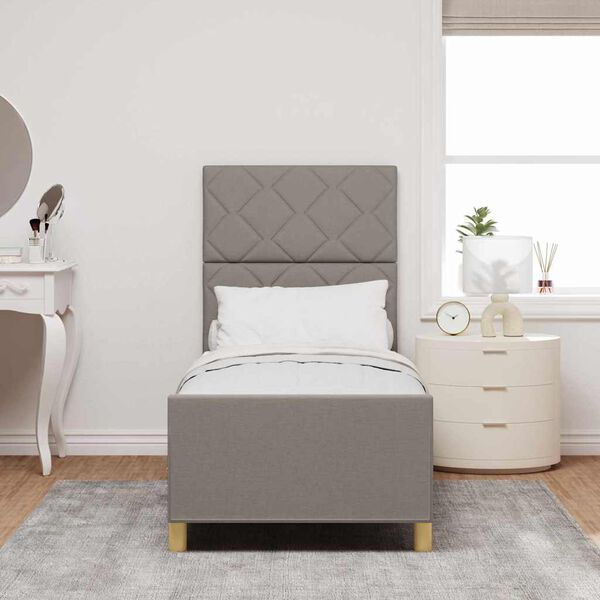 vidaXL Estrutura da Cama Cinzento-acastanhado 80 x 200 cm tecido