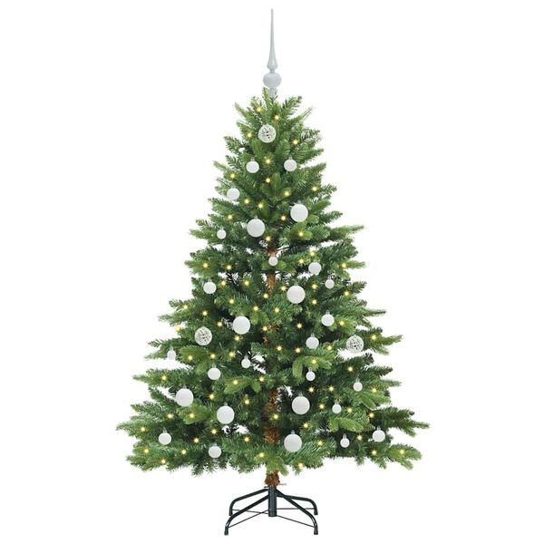 vidaXL &Aacute;rvore de Natal Artificial com 150 LEDs Verde 150 cm PE e PVC