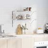 vidaXL Prateleiras de parede 2 pcs 75x40 cm a&ccedil;o inoxid&aacute;vel prateado