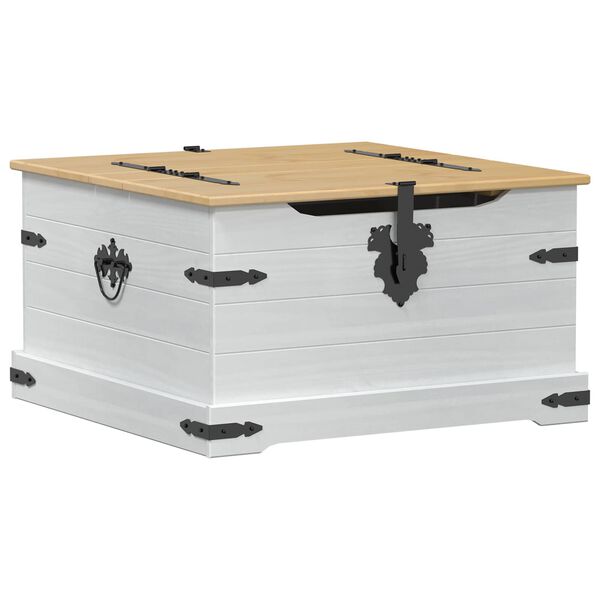 vidaXL storage box Branco 78 x 78 x 45 cm Madeira de Pinheiro S&oacute;lida