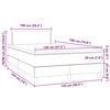 vidaXL Cama box spring c/ colch&atilde;o luzes e LED 120x190 cm veludo rosa