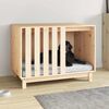 vidaXL Casota para c&atilde;es 90x60x67 cm madeira de pinho maci&ccedil;a