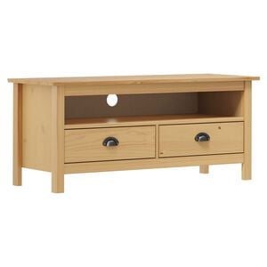 vidaXL M&oacute;vel de TV Hill 110x40x47 cm pinho maci&ccedil;o castanho mel