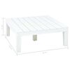 vidaXL 3 pcs conjunto lounge para jardim pl&aacute;stico branco
