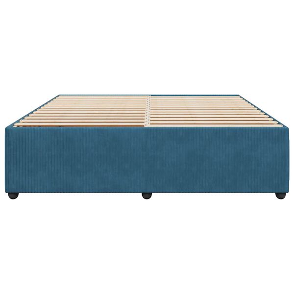 vidaXL Estrutura de cama 200x200 cm veludo azul