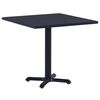 vidaXL Mesa de jardim 80x80x75 cm preto