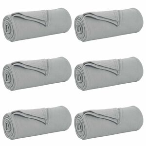 vidaXL Cobertores de Sof&aacute; 6 unid. Cinzento 270 x 240 cm 5.44 kg L&atilde;