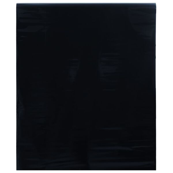 vidaXL Pel&iacute;cula para janela est&aacute;tica 90x2000 cm PVC preto fosco