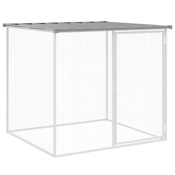 vidaXL Galinheiro com teto 103x98x90 cm a&ccedil;o galvanizado cinza-claro