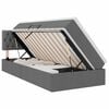vidaXL Cama de Armazenamento LED com Colch&atilde;o Cinzento-Escuro