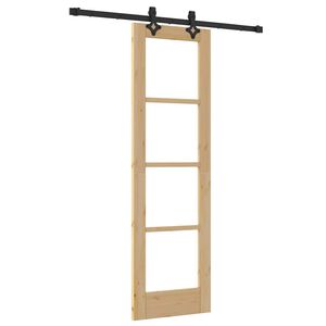vidaXL Porta Deslizante Natural 61 x 198,5 cm