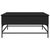 vidaXL Mesa de centro 95x95x45 cm derivados de madeira/metal preto
