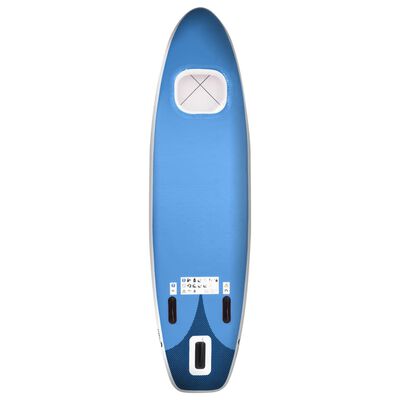 vidaXL Conjunto prancha de paddle SUP insuflável 330x76x10 cm azul mar