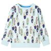 vidaXL Sweatshirt para crian&ccedil;a azul-suave mesclado 116