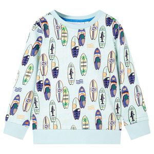 vidaXL Sweatshirt para crian&ccedil;a azul-suave mesclado 116