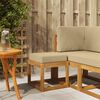 vidaXL Bancada de P&aacute;tio ao Ar Livre Natural 43 x 43 x 37 cm