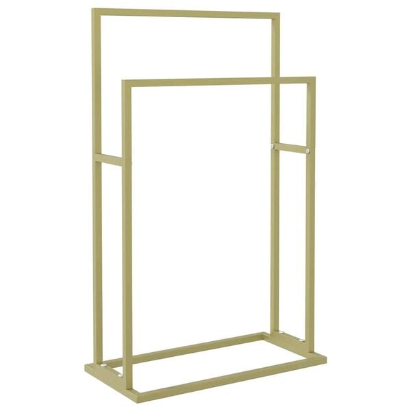 vidaXL Toalheiro de p&eacute; 48x24x78,5 cm ferro dourado