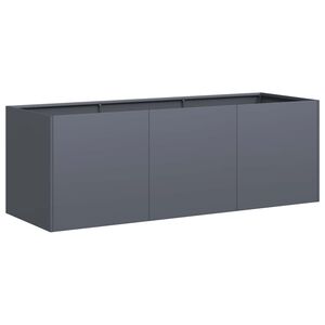 vidaXL Vaso Antracite 120x40x40 cm A&ccedil;o Laminado a Frio