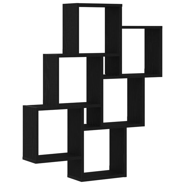 vidaXL Prateleira de Parede Carvalho Preto 78 x 15 x 92 cm