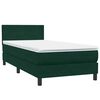 vidaXL Cama com molas/colch&atilde;o verde-escuro 80x210 cm veludo