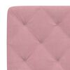 vidaXL Estrutura de cama sem colch&atilde;o 200x200 cm veludo rosa