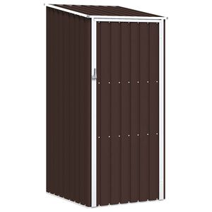 vidaXL Abrigo de jardim 87x98x159 cm a&ccedil;o galvanizado castanho
