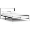 vidaXL Estrutura cama c/ cabeceira sem colch&atilde;o 140x200 cm metal preto