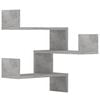 vidaXL Estantes canto p/ parede 2pcs deriv. madeira cinza cimento