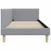 vidaXL Estrutura de Cama de Canto Cinzento-claro 90 cm x 200 cm Veludo