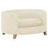vidaXL Sof&aacute; para c&atilde;es 69x69x36 cm pel&uacute;cia cor creme
