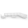 vidaXL 12 pcs conjunto lounge de jardim pinho maci&ccedil;o branco