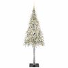 vidaXL &Aacute;rvore de Natal com 300 LEDs com suporte Branco 210 cm PE e A&ccedil;o
