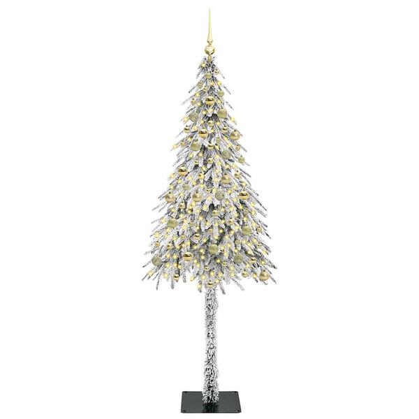 vidaXL &Aacute;rvore de Natal com 300 LEDs com suporte Branco 210 cm PE e A&ccedil;o