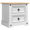 vidaXL Mesa-de-cabeceira com gaveta Corona Branco 53 x 39 x 47 cm