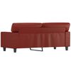 vidaXL Sof&aacute; de 2 lugares 140 cm couro artificial vermelho tinto