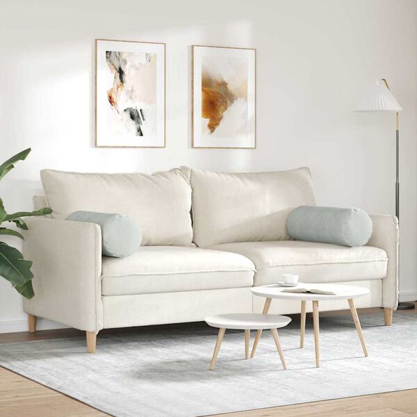 vidaXL Almofadas de Apoio 2 pcs Cinzento-claro &Oslash; 25 x 70 cm