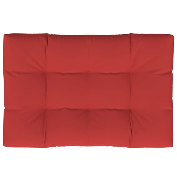 vidaXL Almofadão para sofá de paletes 120x80x12 cm tecido vermelho
