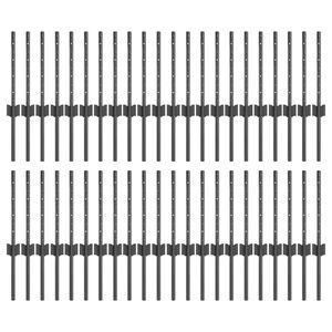 vidaXL Poste de Cerca 44 pcs Cinzeto 80 cm A&ccedil;o