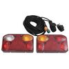 vidaXL Farolins reboque 2 pcs 23x6x13 cm l&acirc;mpada cl&aacute;ssica 12V vermelho