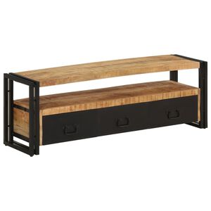 vidaXL M&oacute;vel de TV 120x30x40 cm madeira de mangueira maci&ccedil;a