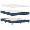 vidaXL Cama Box com colch&atilde;o com cabeceira Azul 140 x 190 cm tecido