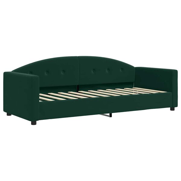 vidaXL Sof&aacute;-cama c/ gavet&atilde;o e gavetas 80x200cm veludo verde-escuro