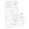vidaXL M&oacute;veis de apoio 5 pcs ODDA pinho de madeira maci&ccedil;a branco