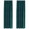 vidaXL Cortinas opacas 2 pcs Verde Escuro 140 x 260 cm Veludo