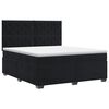 vidaXL Cama box spring com colch&atilde;o Preto 160 x 200 cm Veludo