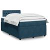vidaXL Cama boxspring com colch&atilde;o 120x200 cm veludo azul