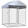 vidaXL Canil de exterior com telhado 100x100x125 cm