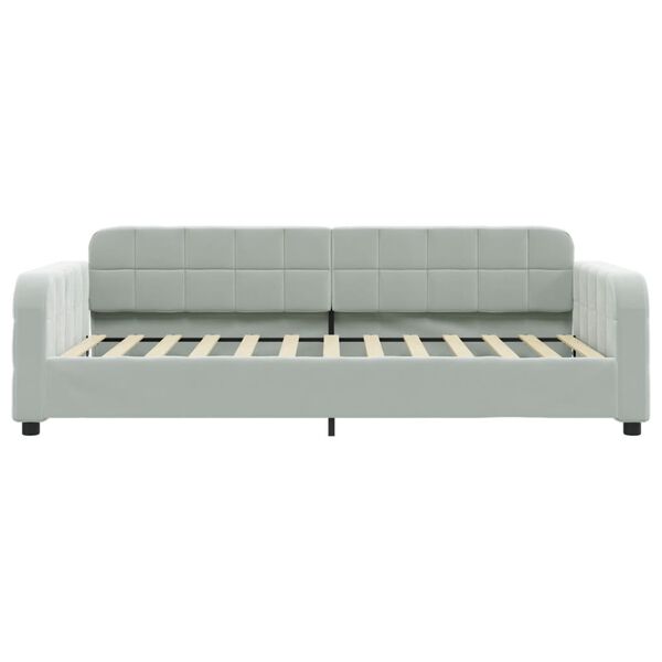 vidaXL Sof&aacute;-cama 100x200 cm veludo cinzento-claro